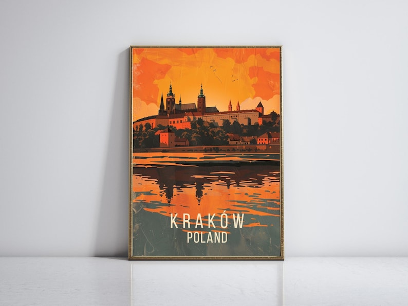 Krakow Travel Poster – Wawel Castle